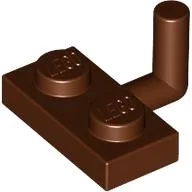 Plate Special 1 x 2 with Bar Up [Horizontal Arm 6mm] / Reddish Brown