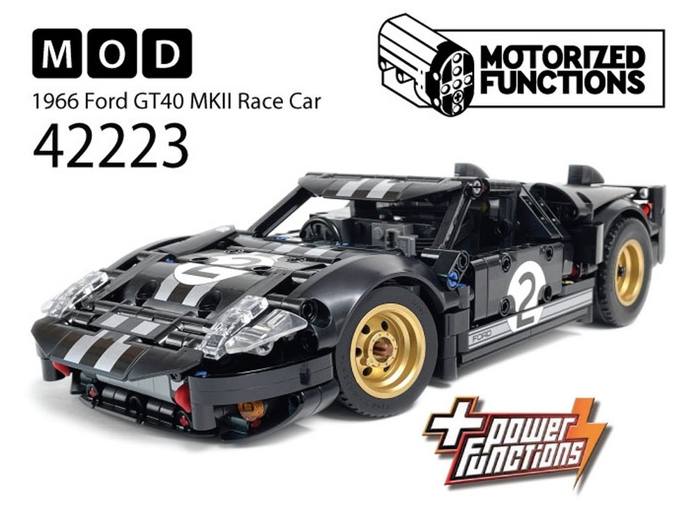 Lego 42223 1966 Ford GT40 MKII Race Car RC MOD for Power Function Motors