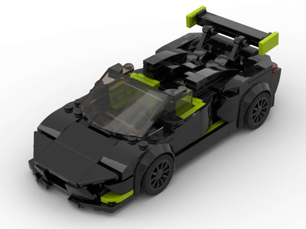 Lego 2017 Raging Bull Huracan Spyder - Black - 8 Stud Speed Champions