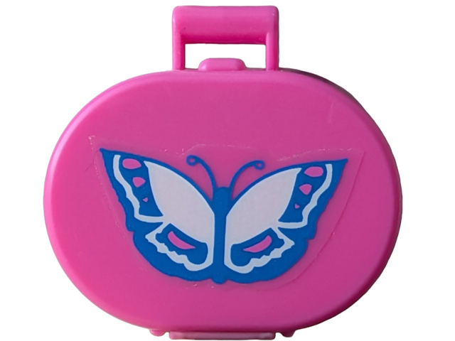 Lego Scala Utensil Oval Case with Butterfly Pattern (Sticker) - Sets 5860 / 5870