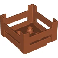 Duplo Container Wooden-Style Crate / Dark Orange