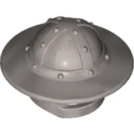 Helmet with Chinstrap and Wide Brim / Flat Silver