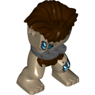 Lego Body Giant, Mungus with 3 Studs and Reddish Brown Mane Print / Dark Tan