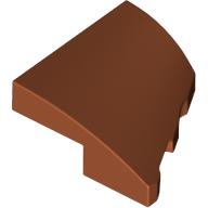 Lego Brick Wedged, Curved 2 x 2 with Stud Notch Left / Dark Orange