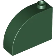 Brick Curved 1 x 3 x 2 / Dark Green