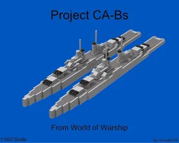 1:560 Scale USN Project CA-B Cruisers(WOWS)