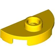 Plate Special Round 1 x 2 Half Circle with Stud (Jumper) / Yellow