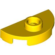 Lego Plate Special Round 1 x 2 Half Circle with Stud (Jumper) / Yellow