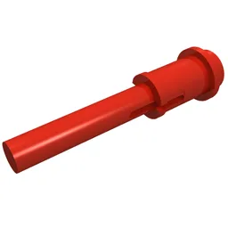 Technic Pin 1/2 with 2L Bar Extension / Red