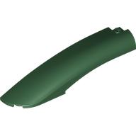 Lego Brick Round, Curved 10 x 2 x 2 with Rounded End Left / Dark Green
