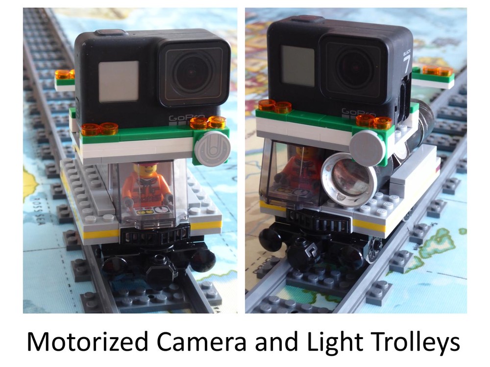 Lego Motorized Camera and Light Trolleys