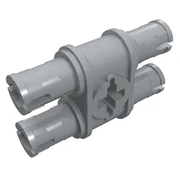 Technic Pin Double with Axle Hole / Light Bluish Gray