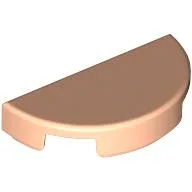 Tile Round 1 x 2 Half Circle / Light Nougat
