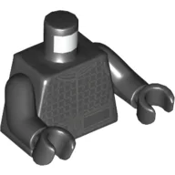 Torso, Jacket with Grey Checkered Lines and Belt Print (Kylo Ren), Black Arms and Hands / Black