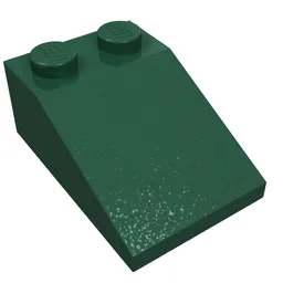 Brick Sloped 33° 3 x 2 / Dark Green