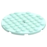 Plate Round 8 x 8 / Light Aqua
