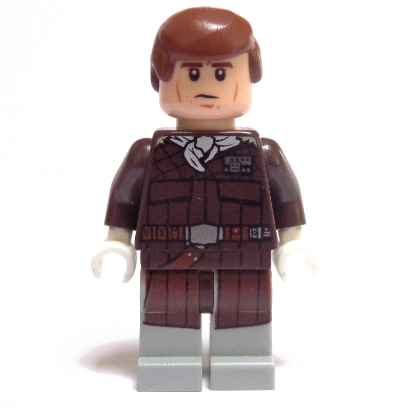 Lego Han Solo, Hoth Outfit, Dark Brown Jacket with White Neckerchief