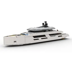 Midi-Scale Yacht - White Version - 2,977 Pcs