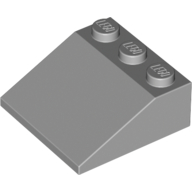 Lego Brick Sloped 33° 3 x 3 / Light Bluish Gray