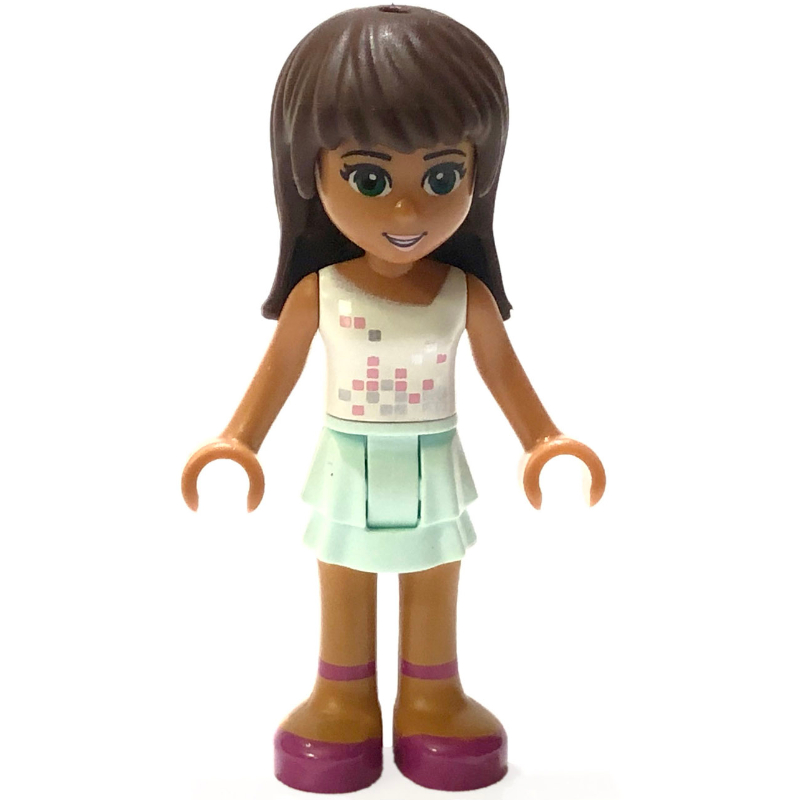 Lego Sarah - White Top, Bright Light Blue Skirt