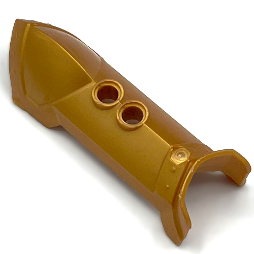 Lego Large Figure Limb Cover, Armor, Leg / Shin Guard Type 1 / Reddish Gold