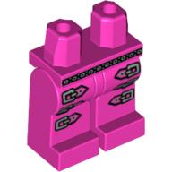 Lego Hips and Dark Pink Legs with Silver Belt and Triple Leg Buckles Print / Dark Pink