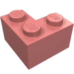 Brick 2 x 2 Corner / Sand Red