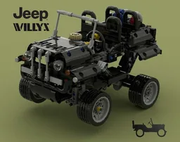 42111 Jeep Willys (8865 tribute)