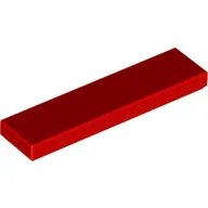 Tile 1 x 4 with Groove / Red