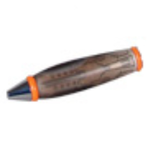 Lego Pen Body, with Chrome Tip, Orange Ends with Back Mechanical Lines Print