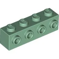 Brick Special 1 x 4 with 4 Studs on One Side / Sand Green