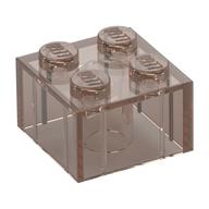 Lego Brick 2 x 2 / Trans-Brown