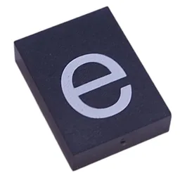 Modulex Tile 3 x 4 with White 'e' Print, without Internal Supports / Modulex Tile Blue