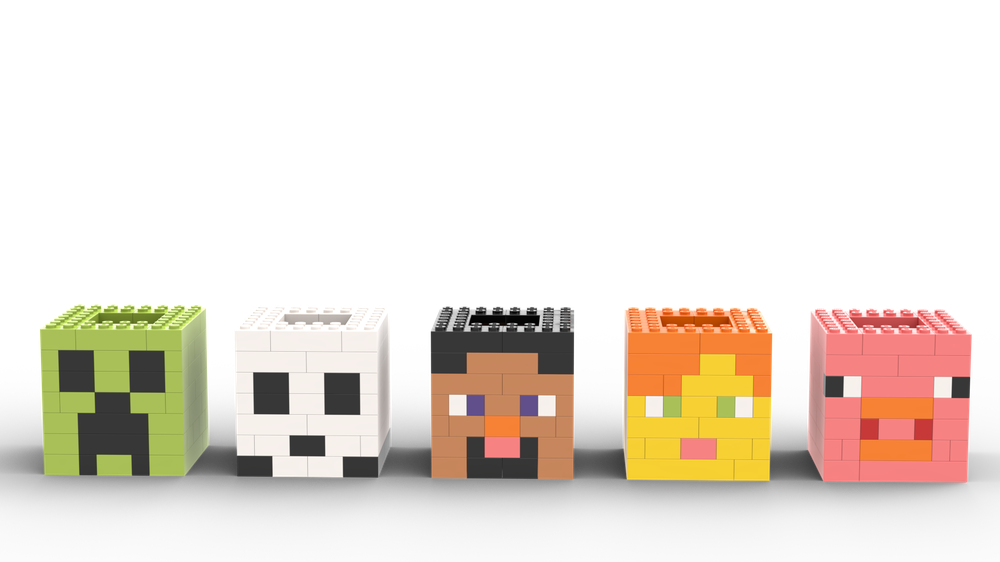 Lego 11030 Minecraft heads