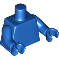 Lego Torso, Blue Arms and Hands [PLAIN] / Blue