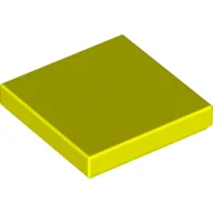 Tile 2 x 2 with Groove / Vibrant Yellow