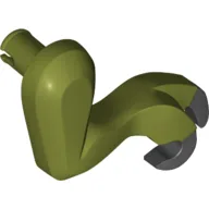 Animal Body Part, Dinosaur, Tyrannosaurus Rex Arm / Leg, Right, Small, Black Claws Print / Olive Green