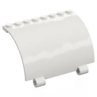 Panel 4 x 8 x 4 Quarter Circle with Axle Holes / White