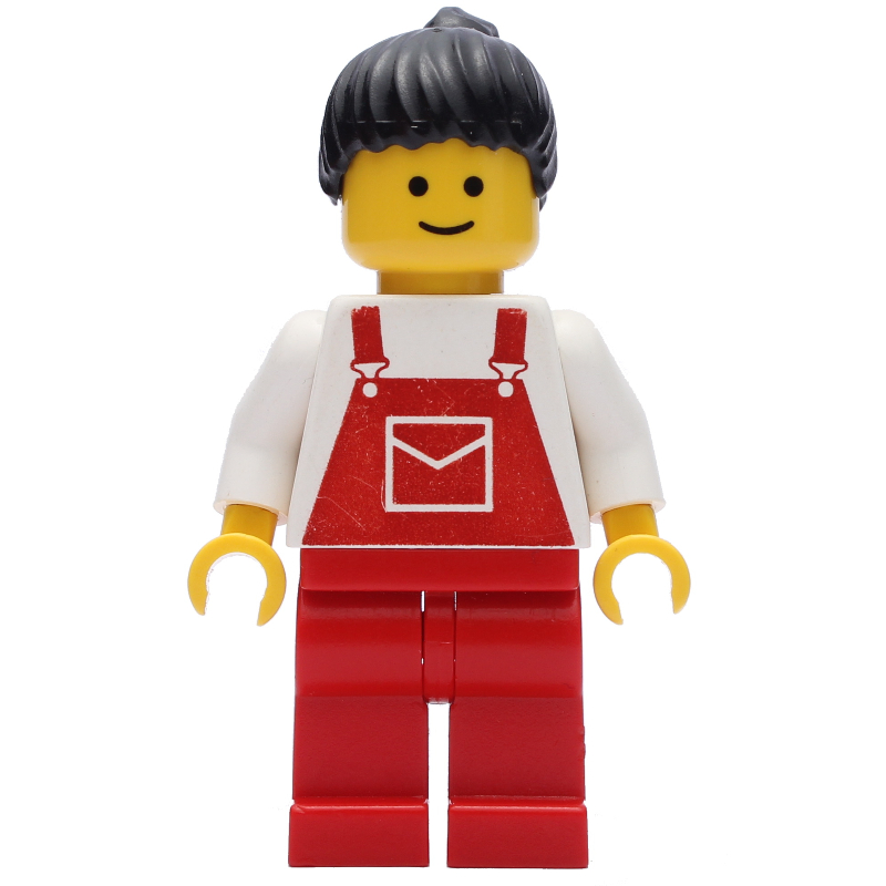 Lego Woman - White Torso, Red Overall