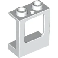 Window 1 x 2 x 2 Plane, Hollow Studs, Single Hole Top and Bottom for Glass / White