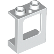 Lego Window 1 x 2 x 2 Plane, Hollow Studs, Single Hole Top and Bottom for Glass / White