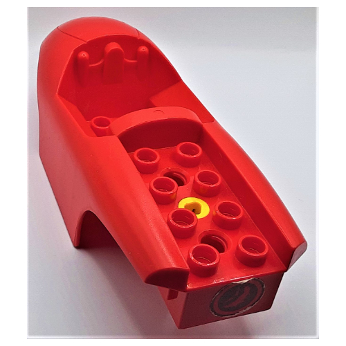 Lego Duplo Toolo Racer Body 4 x 2 Studs in Back / Red