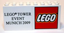 Brick 2 x 4 x 3 with LEGO Tower Event Munich 2009 Pattern