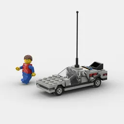Retro Back to the Future DeLorean