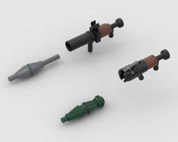 Brickbuild RPG with and without stud shooter