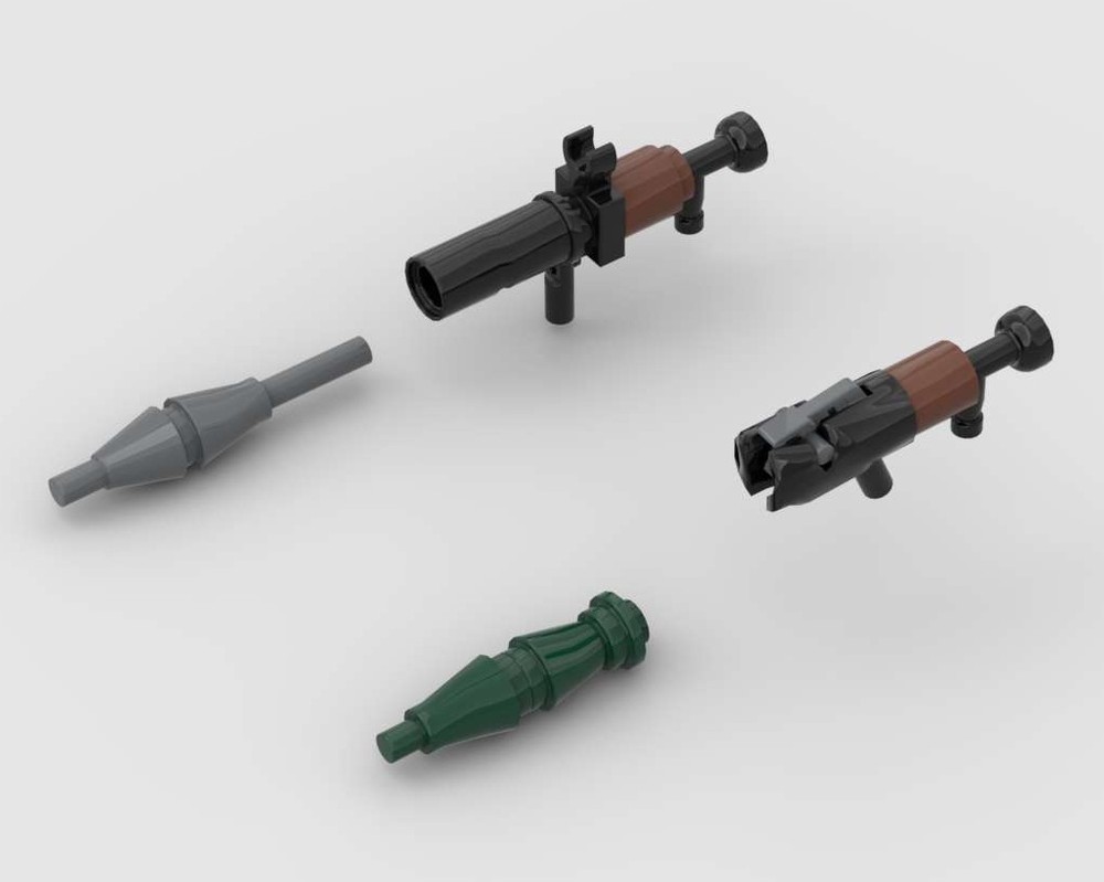 Lego Brickbuild RPG with and without stud shooter