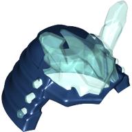 Lego Helmet Samurai with Trans Light Blue Icicle Horns / Dark Blue