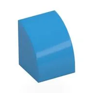 Brick Curved 1 x 1 / Dark Azure