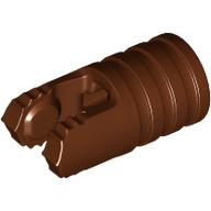 Lego Hinge Cylinder 1 x 2 Locking with 2 Click Fingers and Axle Hole, 7 Teeth / Reddish Brown