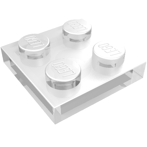 Lego Plate 2 x 2 / Trans-Clear